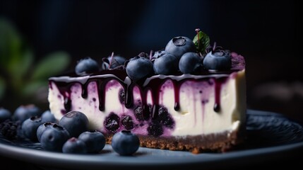 Indulge in the Lusciousness of Blueberry Cheesecake
