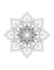 Flower. Flower Mandala. Mehndi. tattoo. decoration. Decorative ornament in ethnic oriental style. Coloring book page. Floral Mandala. Decoration in ethnic oriental. Indian style. Yoga template.