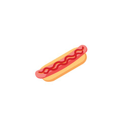 hot dog with ketchup