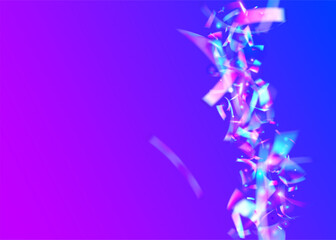 Obraz na płótnie Canvas Holographic Effect. Holiday Art. Rainbow Confetti. Cristal Texture. Metal Abstract Gradient. Webpunk Foil. Pink Shiny Sparkles. Party Burst. Purple Holographic Effect