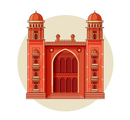Chennai City Icon - Madras Law College - Stock Icon - obrazy, fototapety, plakaty