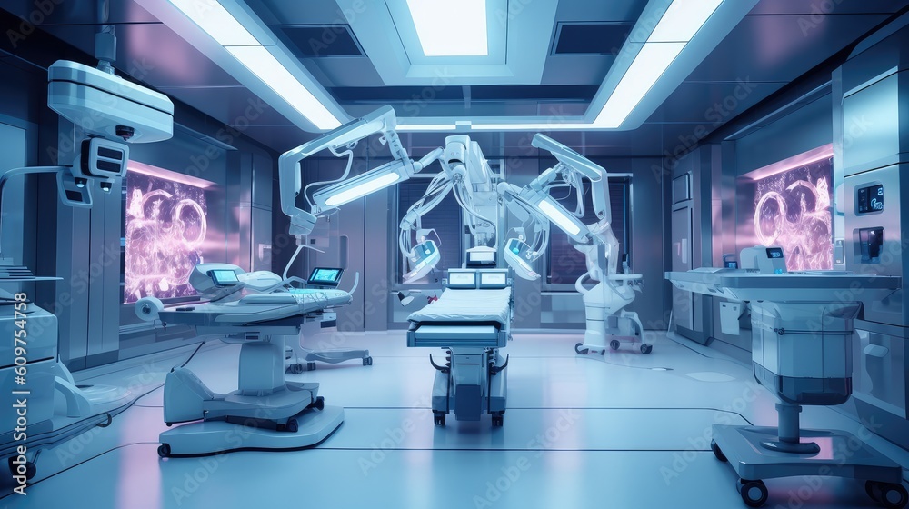 Poster Clean modern operating room, AI generated