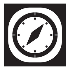 vector image of a black compass