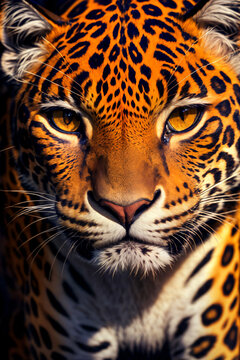 Portrait photograph of a Jaguar, photography, Generative AI illustrations