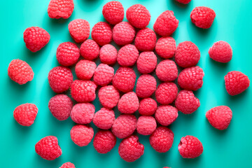 raspberries pattern. Summer concept. Generative ai