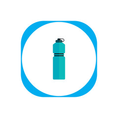 vector image of a blue border water jar