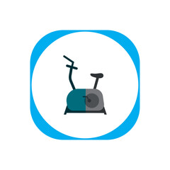 Static cycle vector icon for exercise with white background