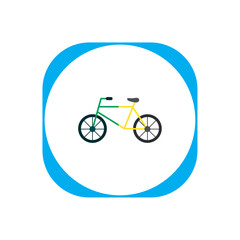 vector image of a bicycle with blue border