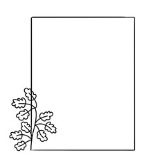 Minimalistic geometric floral empty frames
