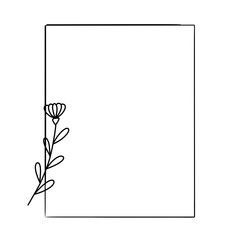 Minimalistic geometric floral empty frames