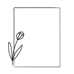 Naklejka na ściany i meble Minimalistic geometric floral empty frames