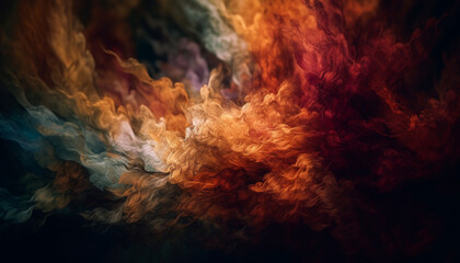 Vibrant colors and abstract shapes create a futuristic, glowing galaxy generated by AI
