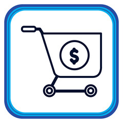 Shopping cart icon png image with transparent background