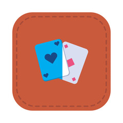 Vector image of a poker card inside a square with rounded corners
