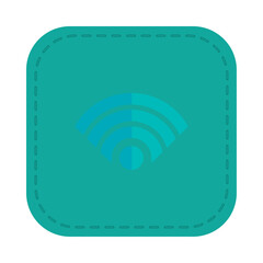 vector image of internet signal icon with green background