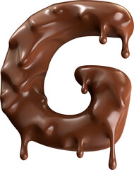 Decadent Delight: Stylized Letter G with Melting Chocolate