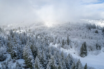 Snowy Mountain Valley Light Beam