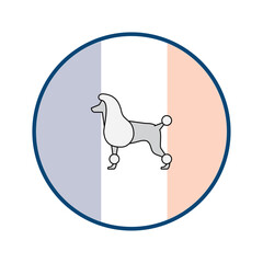 vector image of a dog with light background