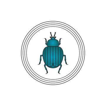 vector image of blue cucaron with white background and black lines