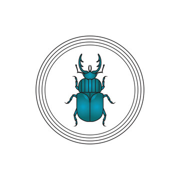 vector image of blue cucaron with white background and black lines