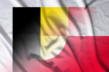 Belgium and Greenland official flag international contract GRL BEL