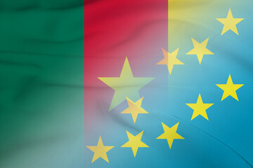 Cameroon and Tuvalu government flag transborder relations TUV KHM