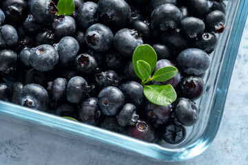 Fresh blueberry background. Texture blueberry berries close up