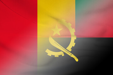 Guinea and Angola state flag transborder contract AGO GIN