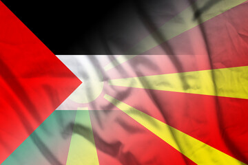 Palestinian National Authority and Macedonia national flag international contract  PSE