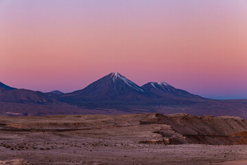 Fototapeta na wymiar Sunset at Atacama Volcano