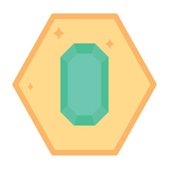 vector icons of a gemstone with yellow background