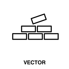bricks icon vector flat illustration on white background..eps