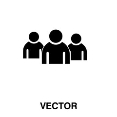  Illustration of crowd of people - icon silhouettes vector. Social icons on white background..eps