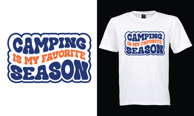 Best camping wavy,retro,typography, t shirt design