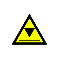 triangle yellow low roof warning symbol