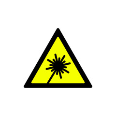 triangle yellow welding area warning symbol