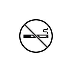 no smoking icon flat design logo