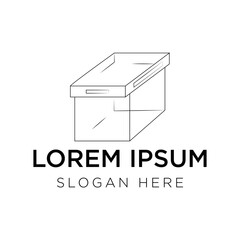 cardboard logo vector illustration isolated on white background