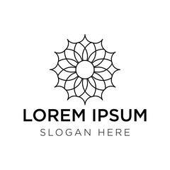 flower logo vector illustration isolated on white background