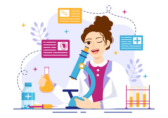 IVF or In Vitro Fertilization Vector Illustration for Artificial Insemination About Pregnancy and Doctors Research Fertilized Egg Cartoon Template