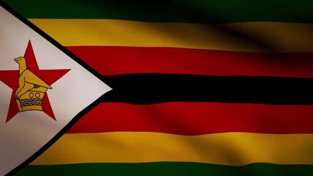 Zimbabwe waving flag