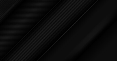 Obraz premium abstract geometric black design dark gray banner pattern background brochure website flyer certificate presentation landing page template