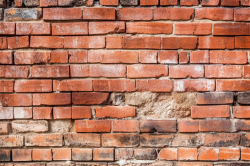 photo of red brick background wallpaper Generated AI