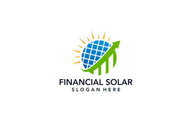 Obraz premium solar financial energy logo design