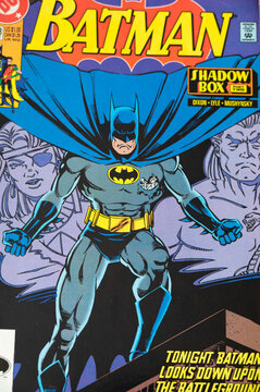 Calgary, Alberta - June 4, 2023: Cover of a Batman  comic.