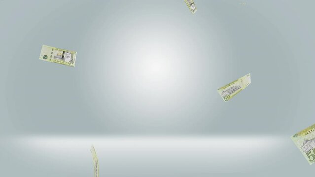 50 Saudi Riyal on White Background in 4K Resolution