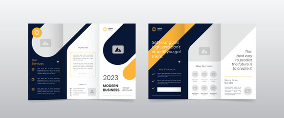 Modern multipurpose trifold brochure design template