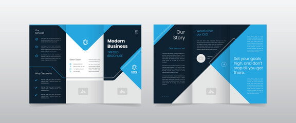 Modern multipurpose trifold brochure design template
