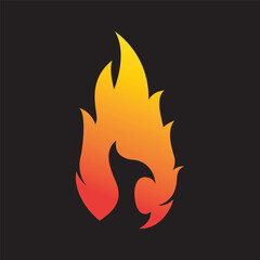 Fire flame Logo Template vector icon Oil, gas and energy logo