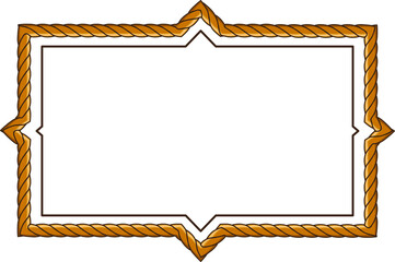 Obraz premium frame with rope pattern border